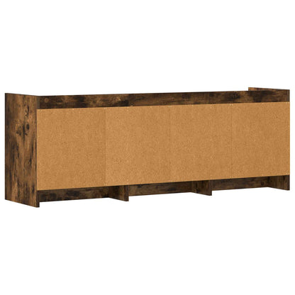Televizní Skříň 130 X 33 X 47 Cm Kouřový Dub Kompozitní Dřevo