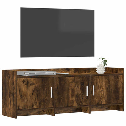Televizní Skříň 130 X 33 X 47 Cm Kouřový Dub Kompozitní Dřevo