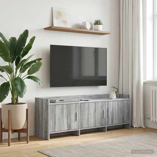 Televizní Skříň 130 X 33 X 47 Cm Šedý Sonoma Kompozitní Dřevo