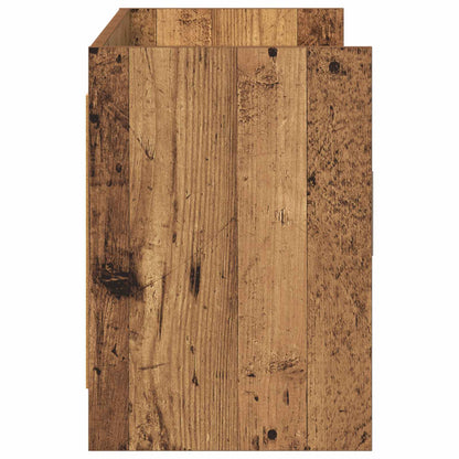 Televizní Skříň 130 X 33 X 47 Cm Staré Dřevo Kompozitní Dřevo