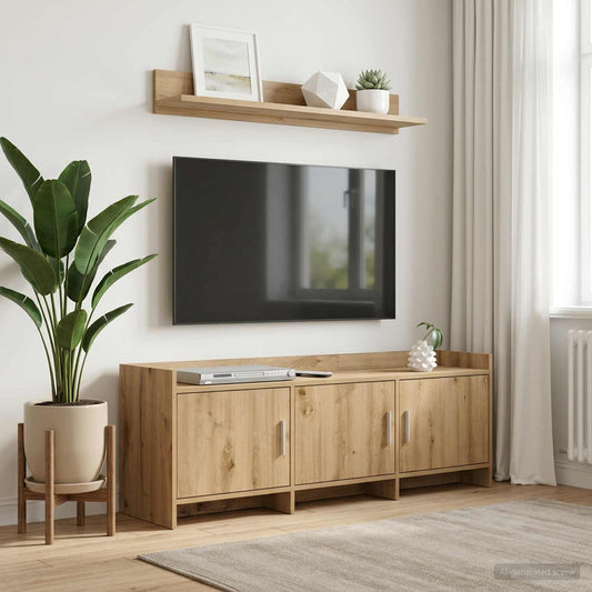 Televizní Skříň 130 X 33 X 47 Cm Dub Artisan Kompozitní Dřevo