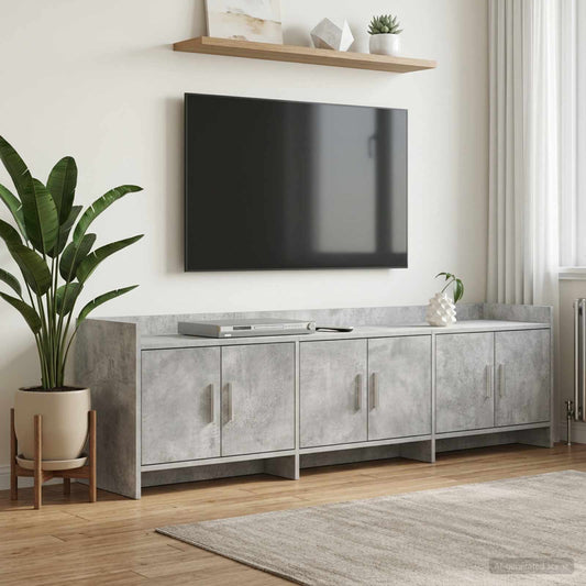 Televizní Skříň 168 X 33 X 47 Cm Betonově Šedá Kompozitní Dřevo