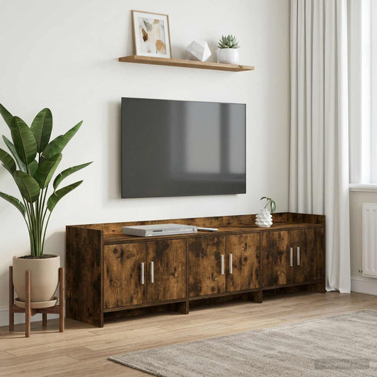 Televizní Skříň 168 X 33 X 47 Cm Kouřový Dub Kompozitní Dřevo