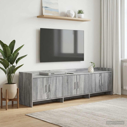 Televizní Skříň 168 X 33 X 47 Cm Šedý Sonoma Kompozitní Dřevo