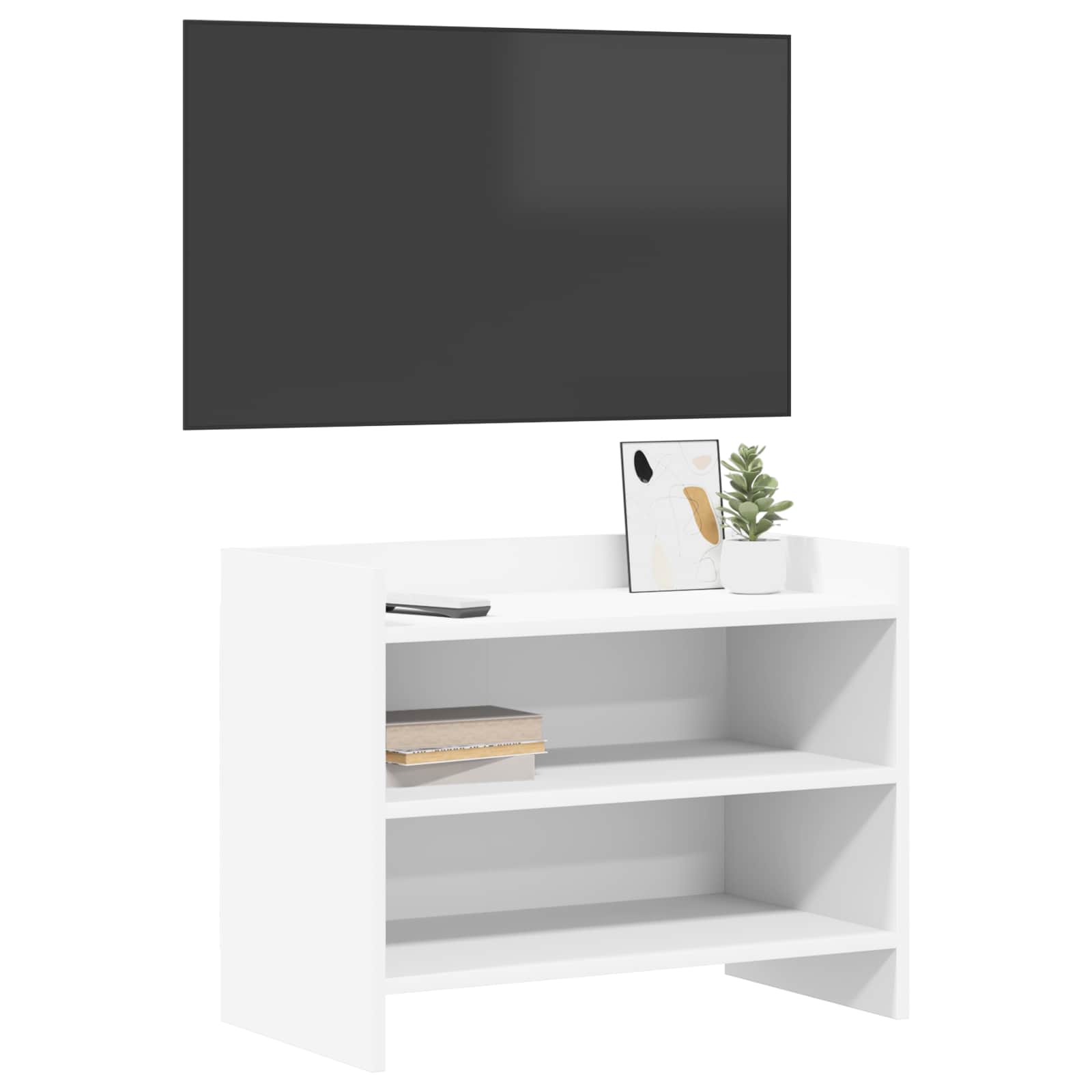Televizní Skříň 60 X 33 X 47 Cm Bílá Kompozitní Dřevo