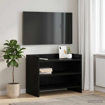 Televizní Skříň 60 X 33 X 47 Cm Černý Dub Kompozitní Dřevo