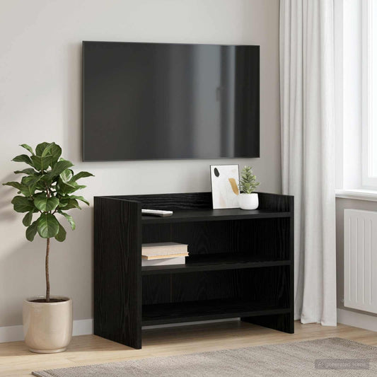 Televizní Skříň 60 X 33 X 47 Cm Černý Dub Kompozitní Dřevo