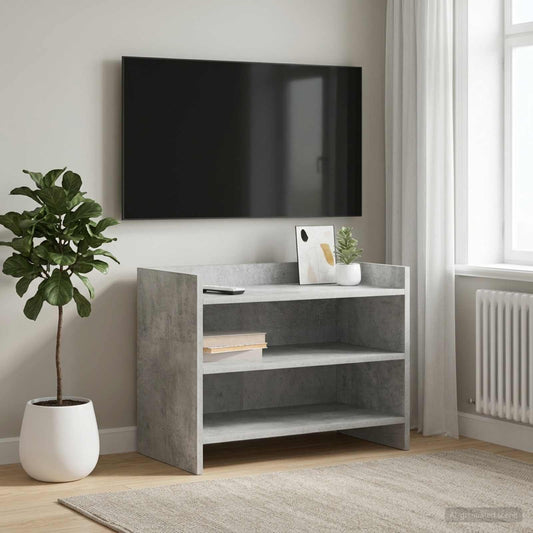 Televizní Skříň 60 X 33 X 47 Cm Betonově Šedá Kompozitní Dřevo