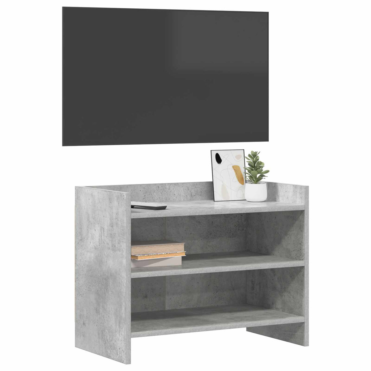 Televizní Skříň 60 X 33 X 47 Cm Betonově Šedá Kompozitní Dřevo