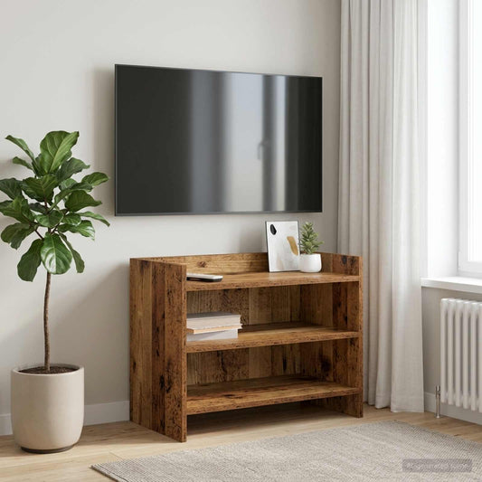 Televizní Skříň 60 X 33 X 47 Cm Staré Dřevo Kompozitní Dřevo