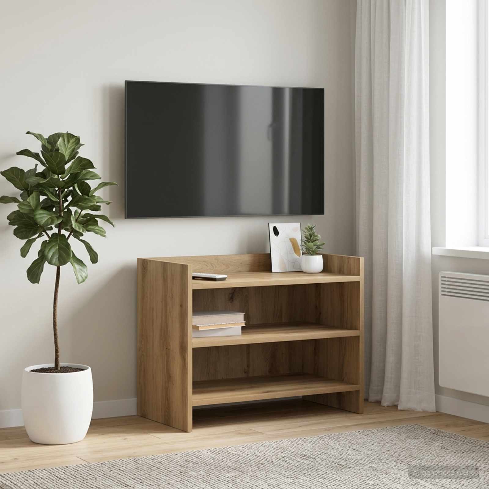 Televizní Skříň 60 X 33 X 47 Cm Dub Artisan Kompozitní Dřevo