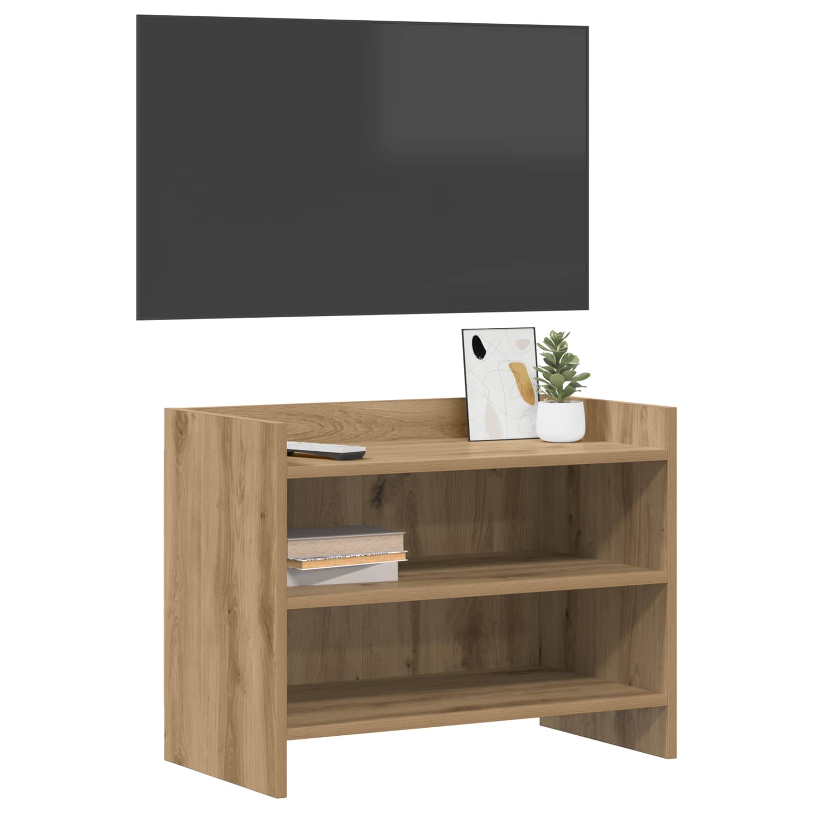 Televizní Skříň 60 X 33 X 47 Cm Dub Artisan Kompozitní Dřevo