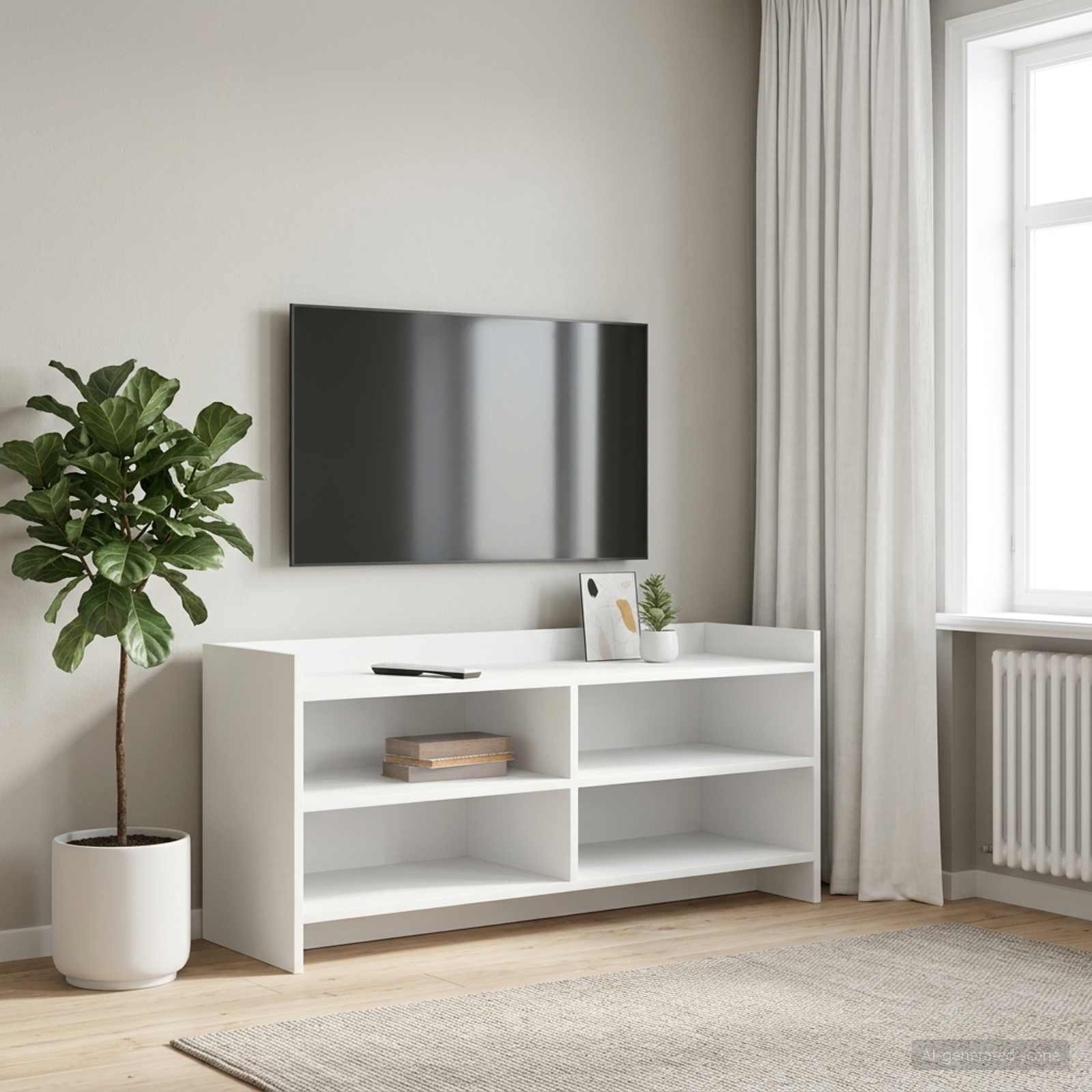 Televizní Skříň 100 X 33 X 47 Cm Bílá Kompozitní Dřevo