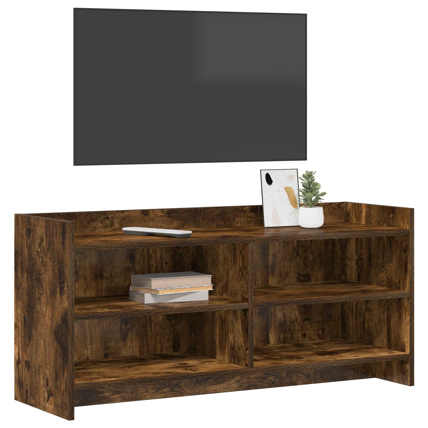 Televizní Skříň 100 X 33 X 47 Cm Kouřový Dub Kompozitní Dřevo