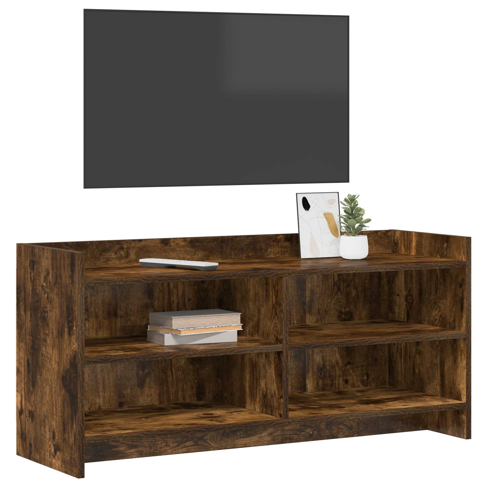 Televizní Skříň 100 X 33 X 47 Cm Kouřový Dub Kompozitní Dřevo
