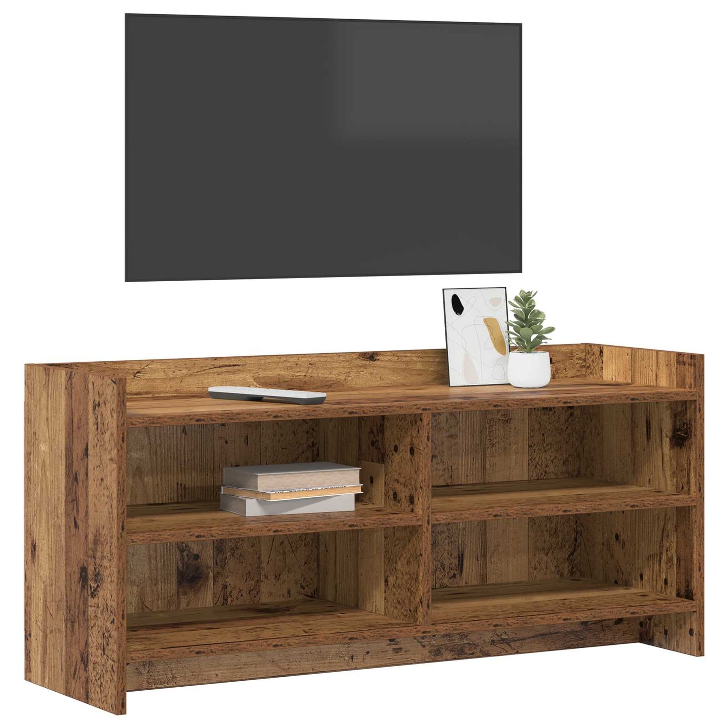 Televizní Skříň 100 X 33 X 47 Cm Staré Dřevo Kompozitní Dřevo