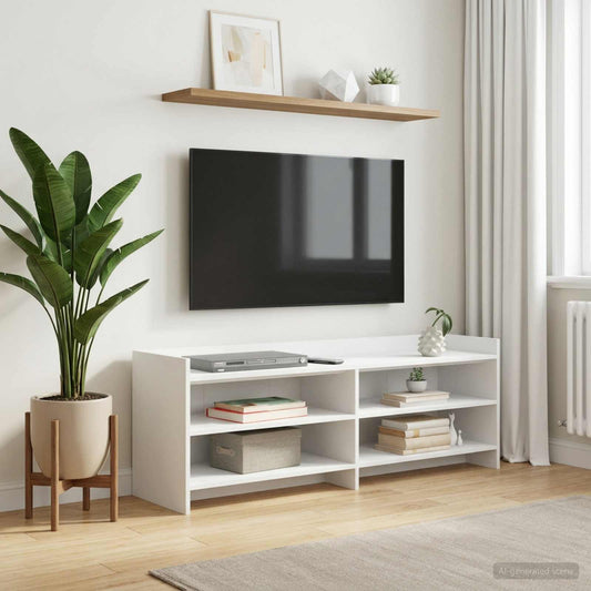 Televizní Skříň 135 X 33 X 47 Cm Bílá Kompozitní Dřevo