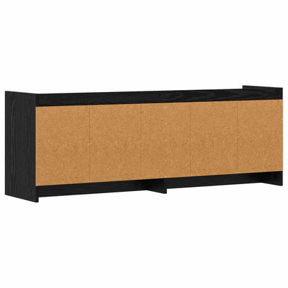 Televizní Skříň 135 X 33 X 47 Cm Černý Dub Kompozitní Dřevo