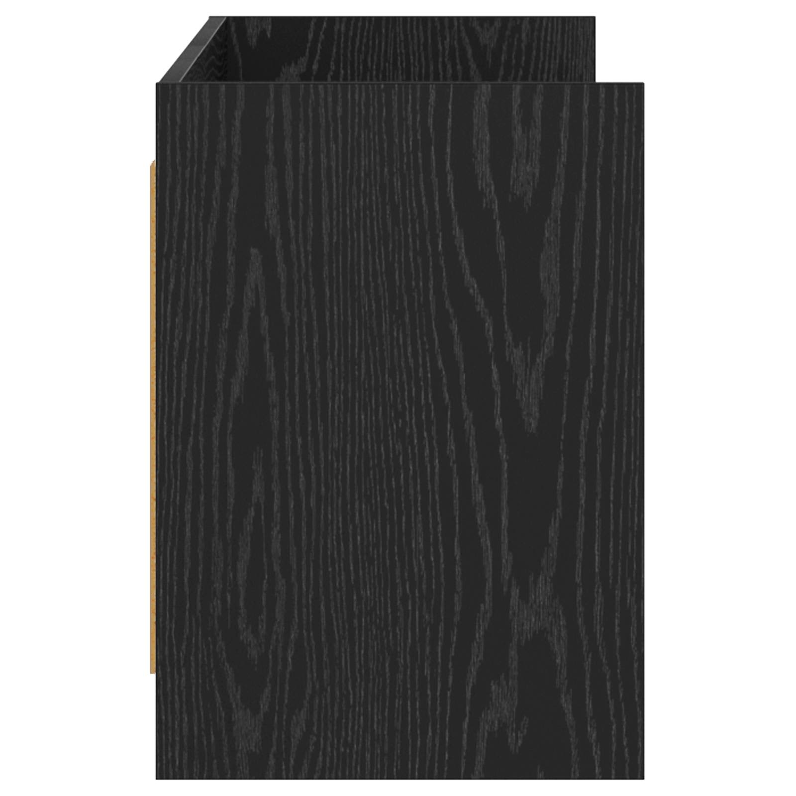 Televizní Skříň 135 X 33 X 47 Cm Černý Dub Kompozitní Dřevo