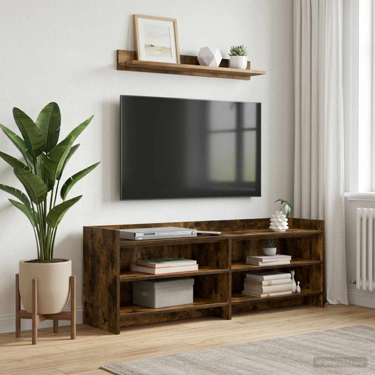 Televizní Skříň 135 X 33 X 47 Cm Kouřový Dub Kompozitní Dřevo