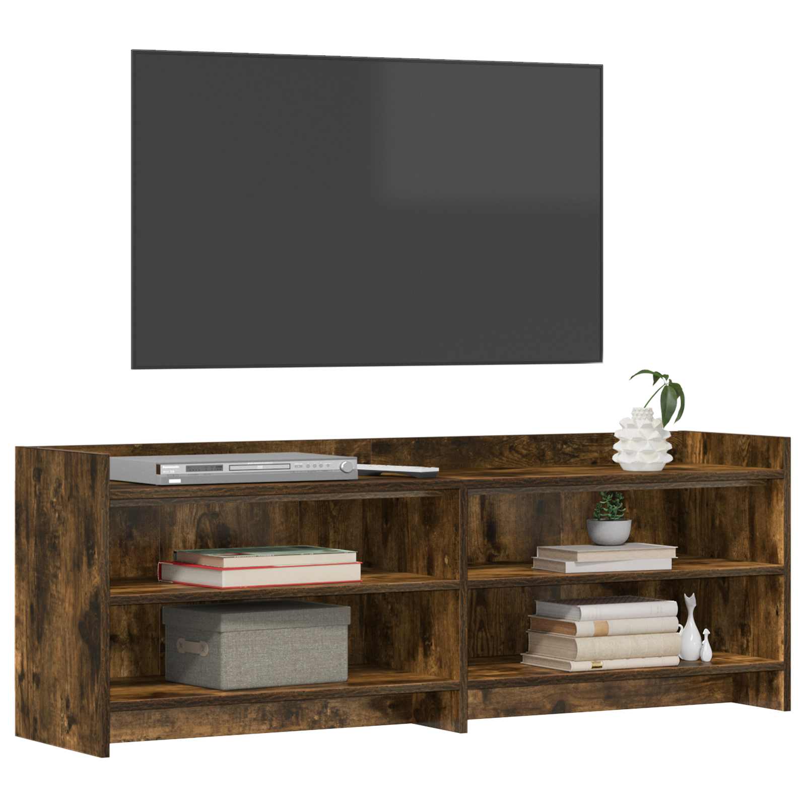 Televizní Skříň 135 X 33 X 47 Cm Kouřový Dub Kompozitní Dřevo