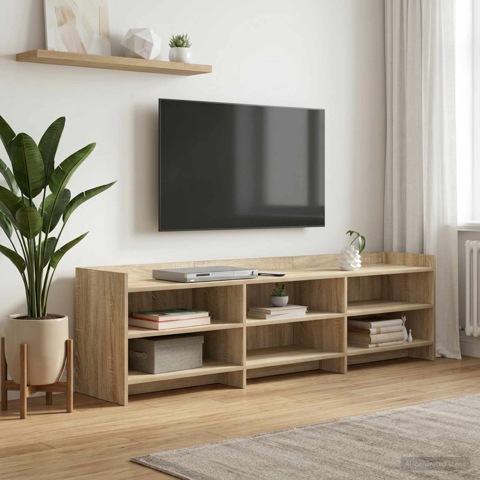 Televizní Skříň 168 X 33 X 47 Cm Dub Sonoma Kompozitní Dřevo