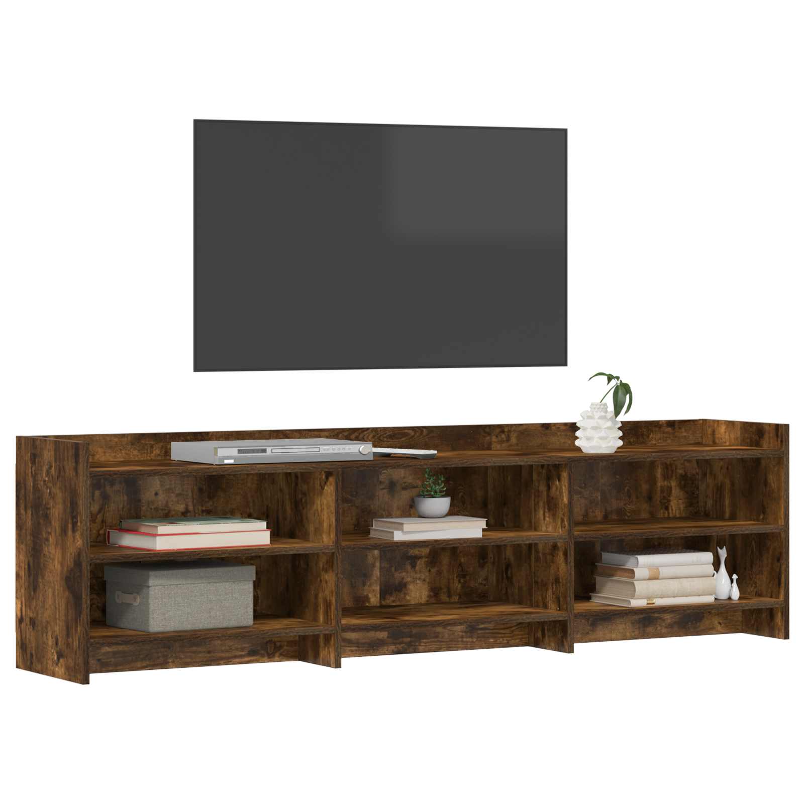 Televizní Skříň 168 X 33 X 47 Cm Kouřový Dub Kompozitní Dřevo