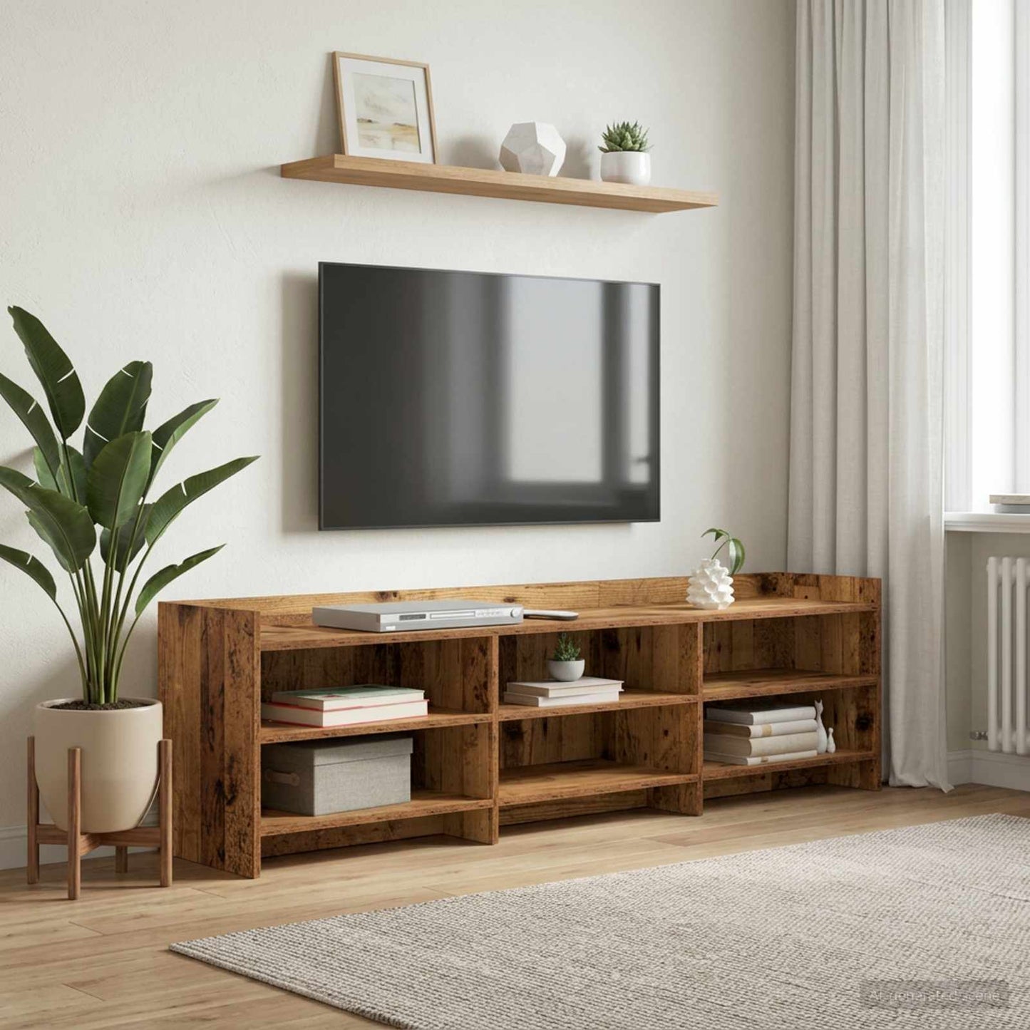 Televizní Skříň 168 X 33 X 47 Cm Staré Dřevo Kompozitní Dřevo
