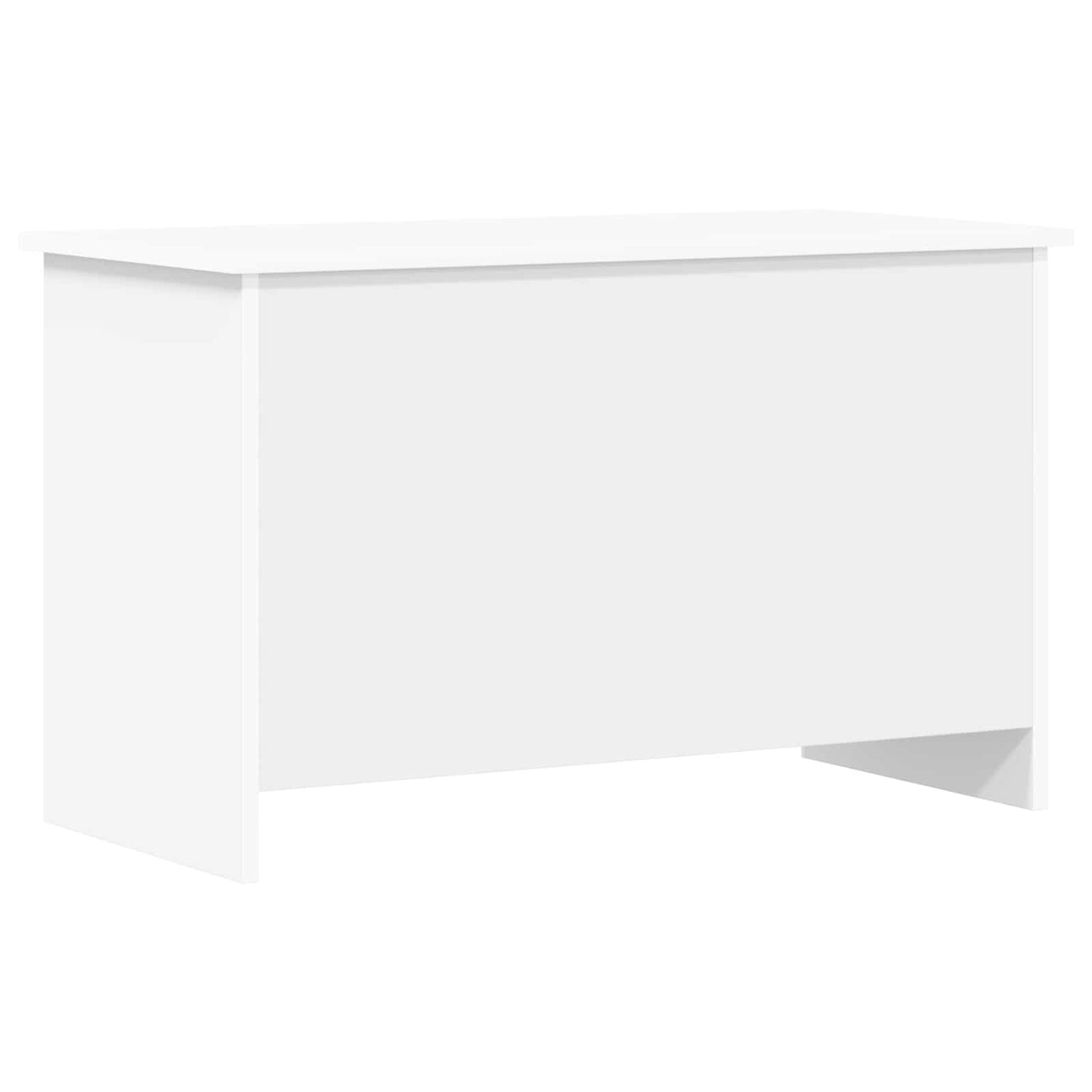 Úložná Truhla S Úložištěm Bílá 80 X 40 X 50 Cm Kompozitní Dřevo