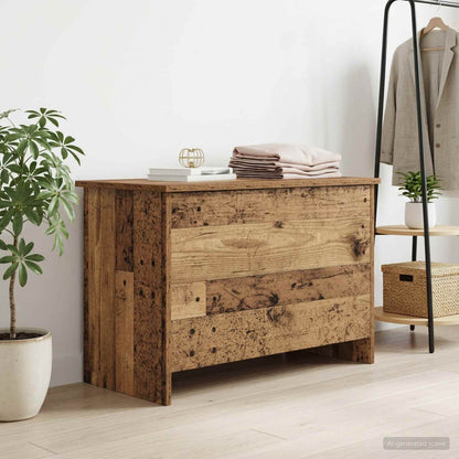Úložná Truhla Staré Dřevo 80 X 40 X 50 Cm Kompozitní Dřevo
