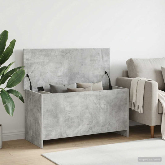 Úložná Truhla Betonově Šedá 100 X 40 X 50 Cm Kompozitní Dřevo