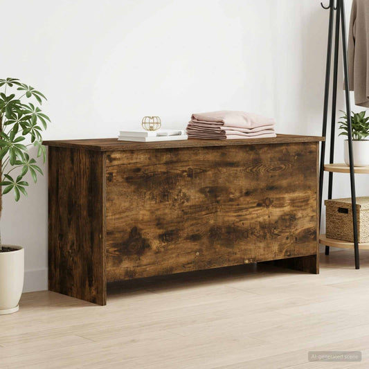 Úložná Truhla Kouřový Dub 100 X 40 X 50 Cm Kompozitní Dřevo