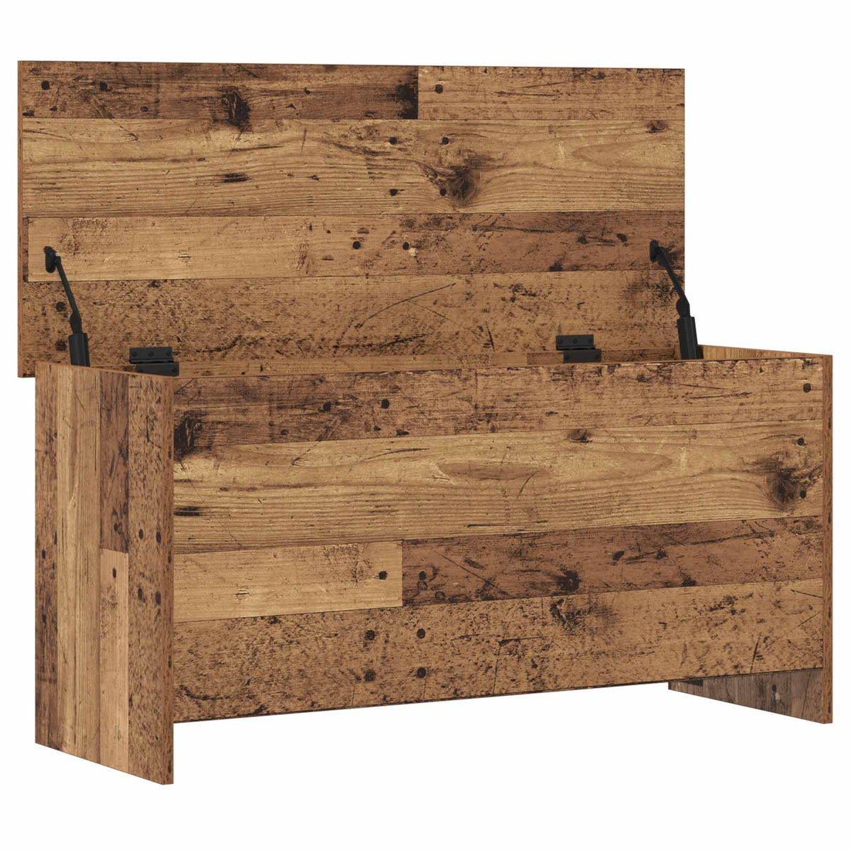 Úložná Truhla Staré Dřevo 100 X 40 X 50 Cm Kompozitní Dřevo
