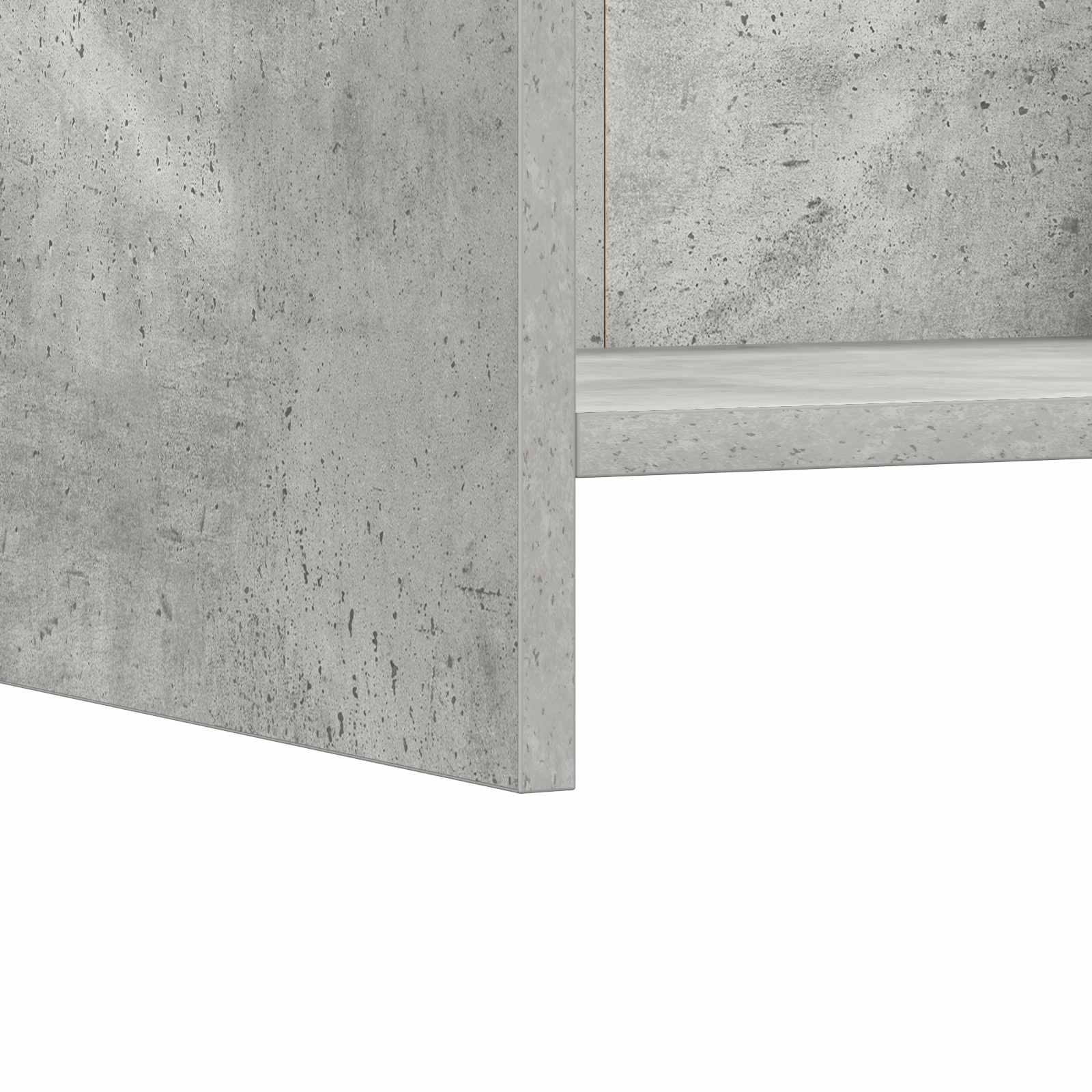 Knihovna Betonově Šedá 30 X 30 X 111 Cm Kompozitní Dřevo