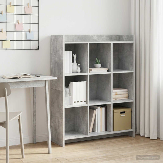 Knihovna Betonově Šedá 87,5 X 30 X 111 Cm Kompozitní Dřevo