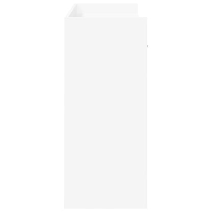 Konzolový Stolek Bílá 90 X 35 X 80 Cm Kompozitní Dřevo