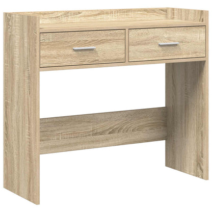 Konzolový Stolek Dub Sonoma 90 X 35 X 80 Cm Kompozitní Dřevo