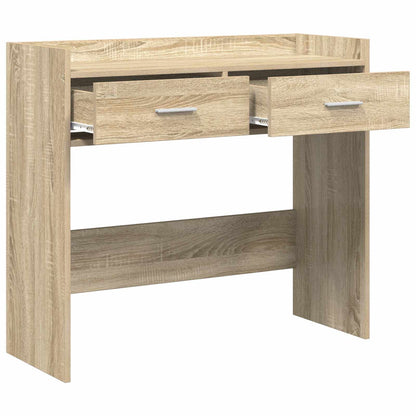 Konzolový Stolek Dub Sonoma 90 X 35 X 80 Cm Kompozitní Dřevo