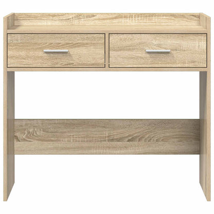 Konzolový Stolek Dub Sonoma 90 X 35 X 80 Cm Kompozitní Dřevo