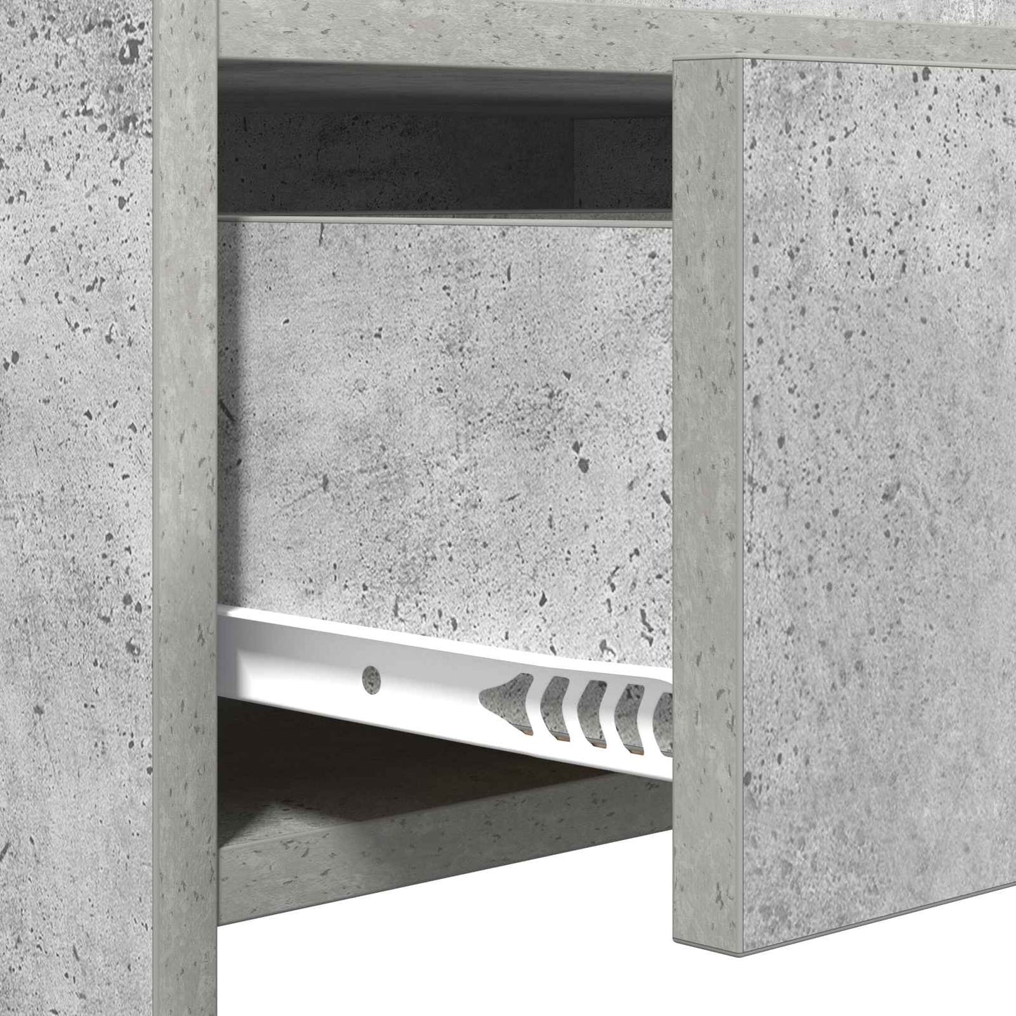 Konzolový Stolek Betonově Šedá 90 X 35 X 80 Cm Kompozitní Dřevo