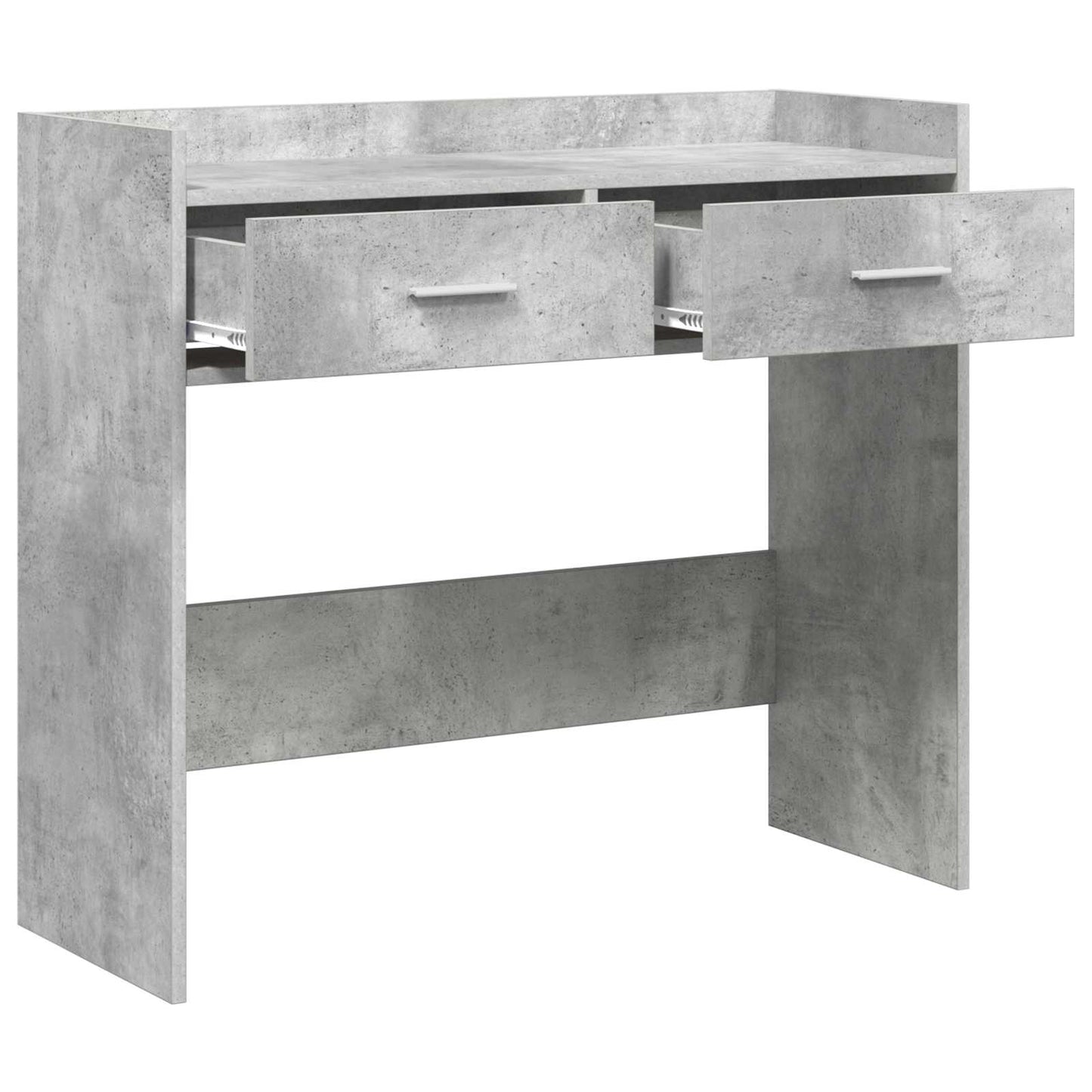Konzolový Stolek Betonově Šedá 90 X 35 X 80 Cm Kompozitní Dřevo
