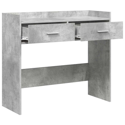 Konzolový Stolek Betonově Šedá 90 X 35 X 80 Cm Kompozitní Dřevo