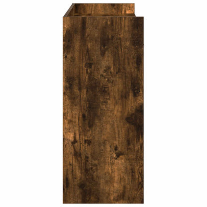 Konzolový Stolek Kouřový Dub 90 X 35 X 80 Cm Kompozitní Dřevo