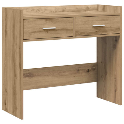 Konzolový Stolek Dub Artisan 90 X 35 X 80 Cm Kompozitní Dřevo