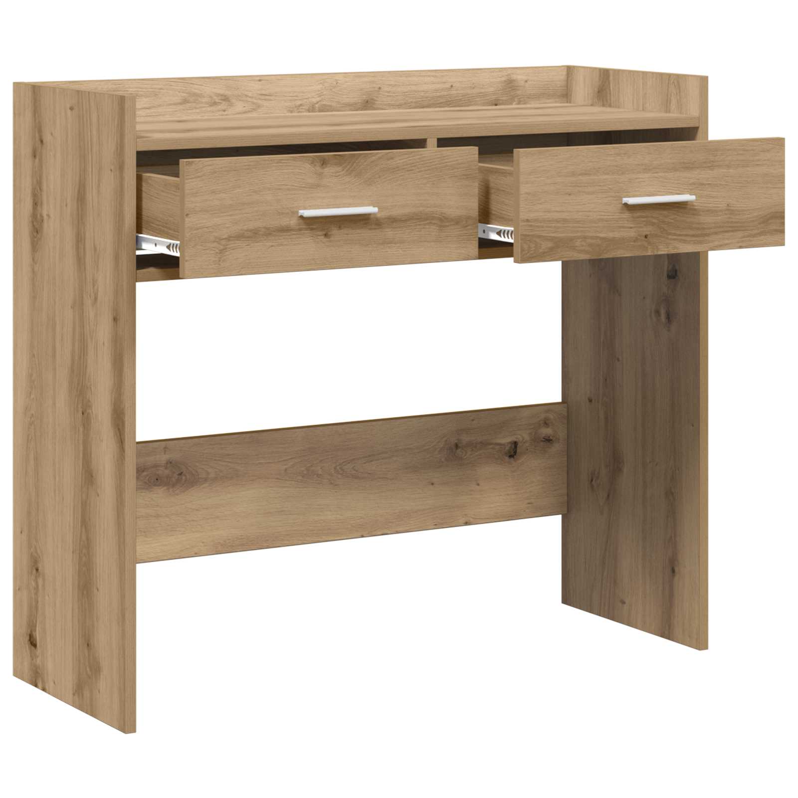 Konzolový Stolek Dub Artisan 90 X 35 X 80 Cm Kompozitní Dřevo