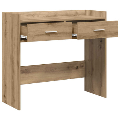 Konzolový Stolek Dub Artisan 90 X 35 X 80 Cm Kompozitní Dřevo