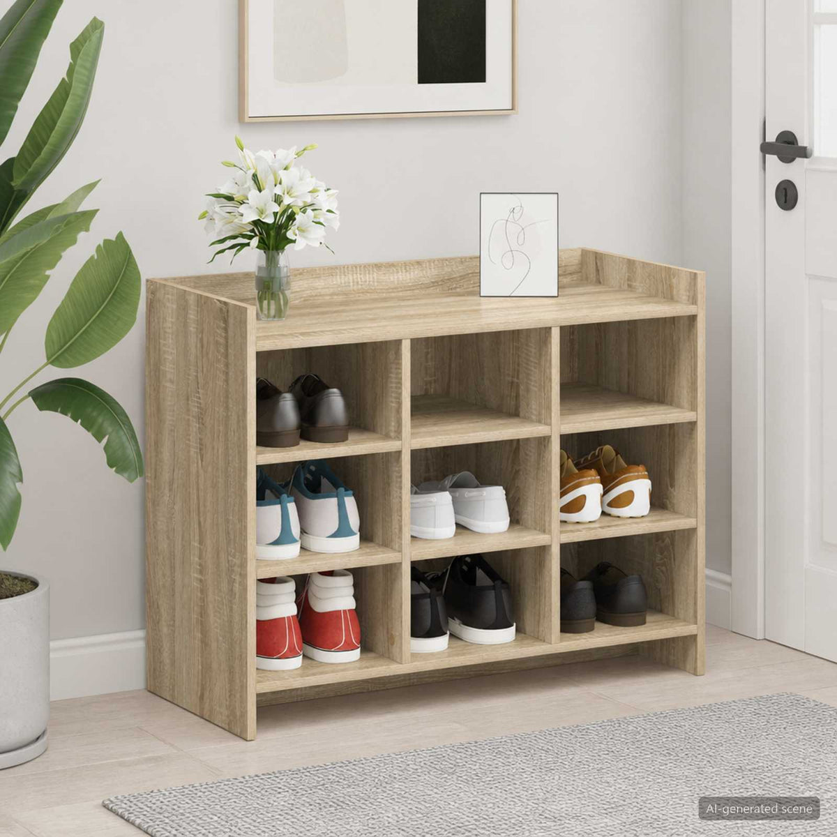 Skříň Na Obuv 85 X 39,5 X 70 Cm Kompozitní Dřevo