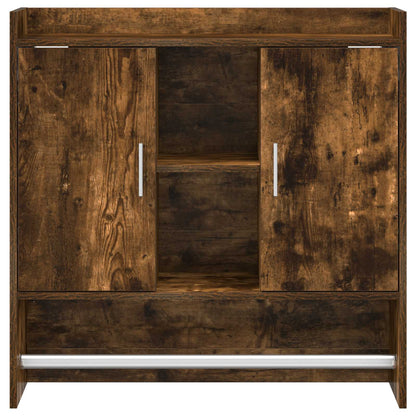 Nástěnná Polička Nástěnná Montáž Kouřový Dub 80 X 36 X 80 Cm
