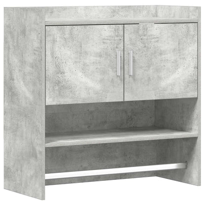 Nástěnná Polička Nástěnná Montáž Betonově Šedá 80 X 36 X 80 Cm