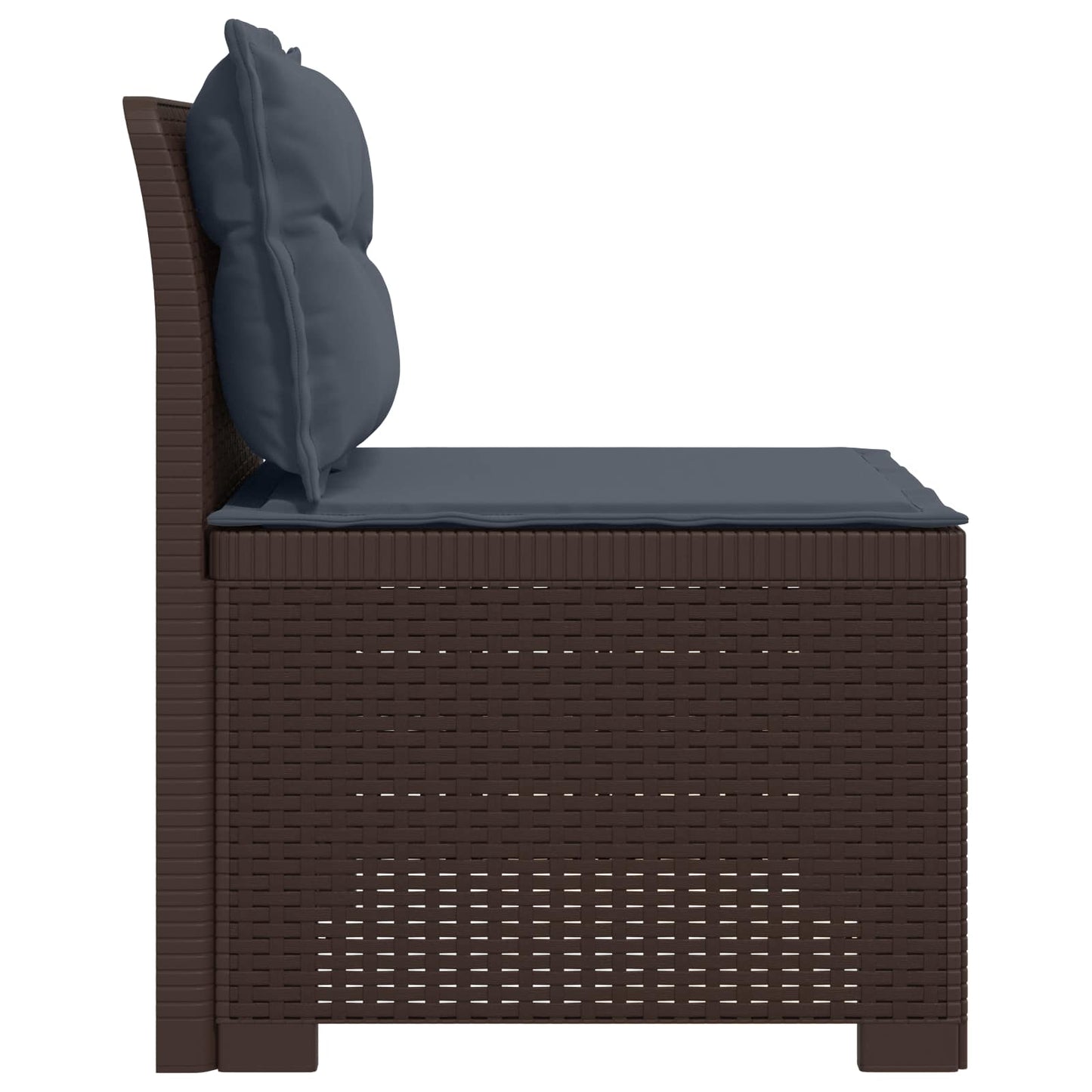 Jednomístná Zahradní Pohovka S Polštáři V Ratanovém Vzhledu Pp